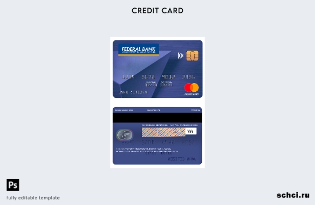 цифровая загрузка шаблона Mastercard Федерального банка Индии